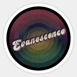 retro vintage circle Evanescence Sticker